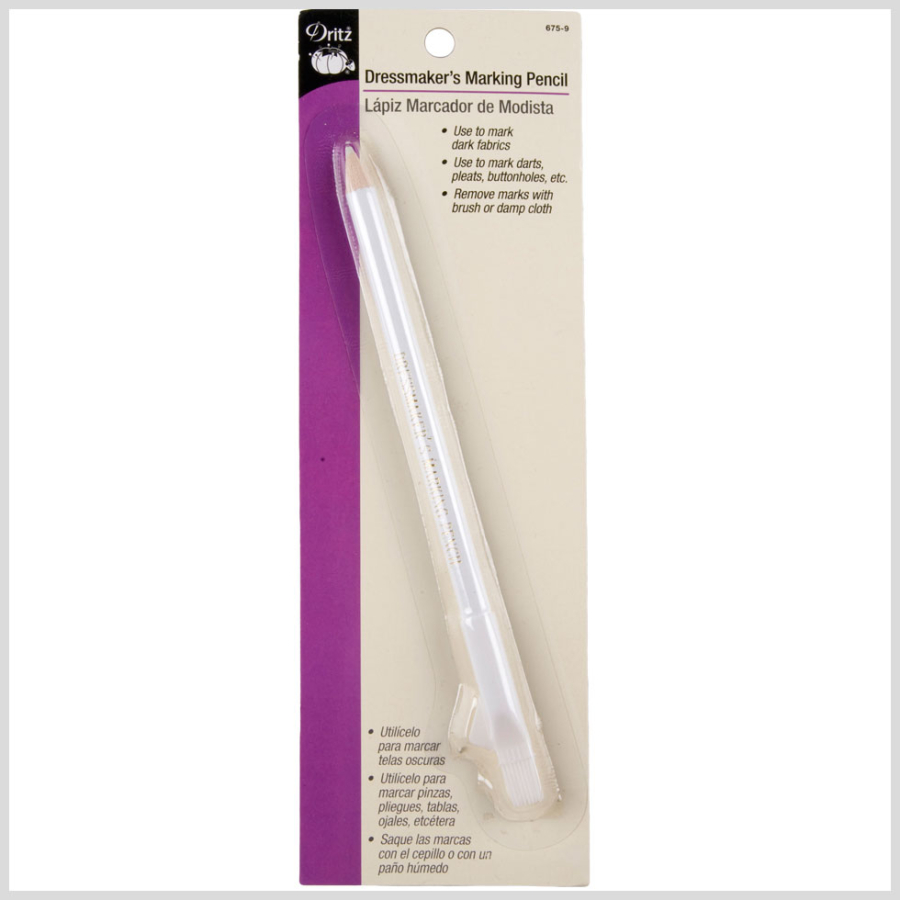 White Dritz Marking Pencil | Mood Fabrics