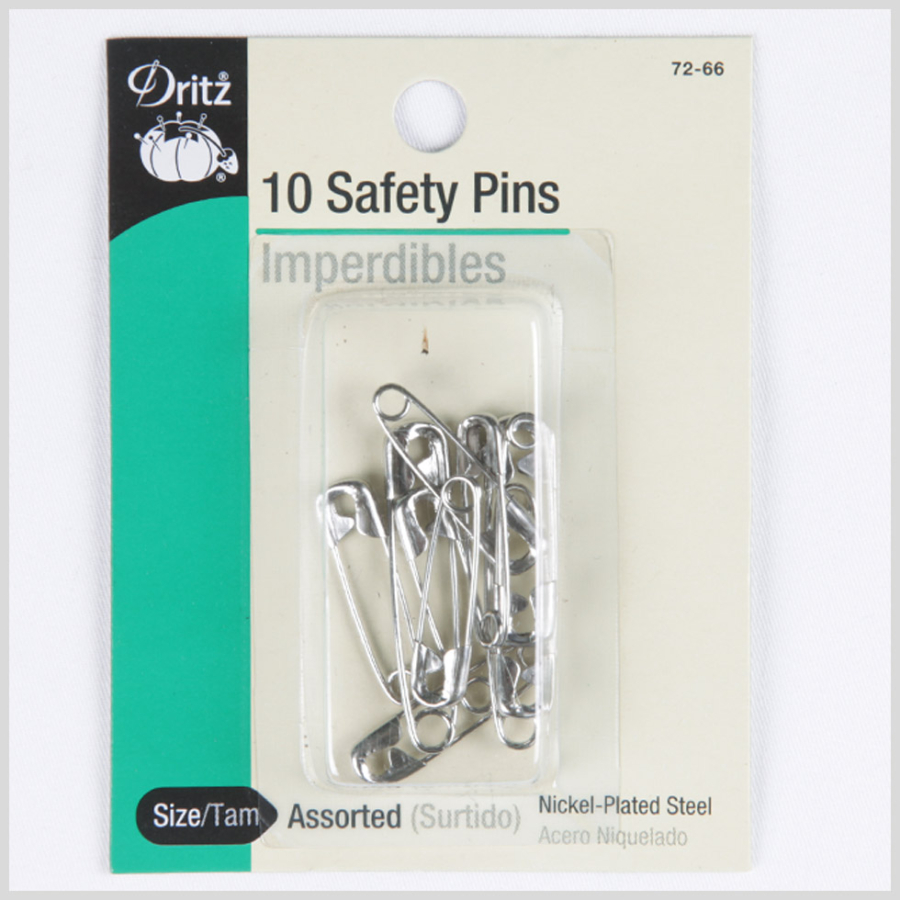 10 Assorted Size Dritz Safety Pins | Mood Fabrics