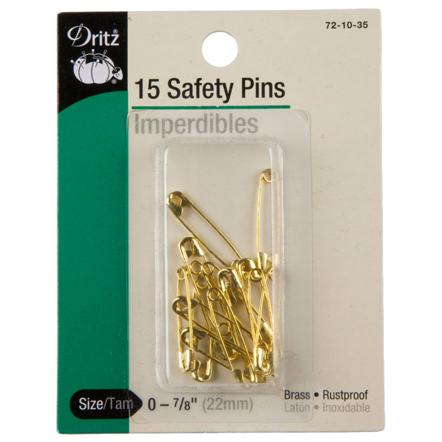 Size 0-7/8 Dritz Safety Pins | Mood Fabrics