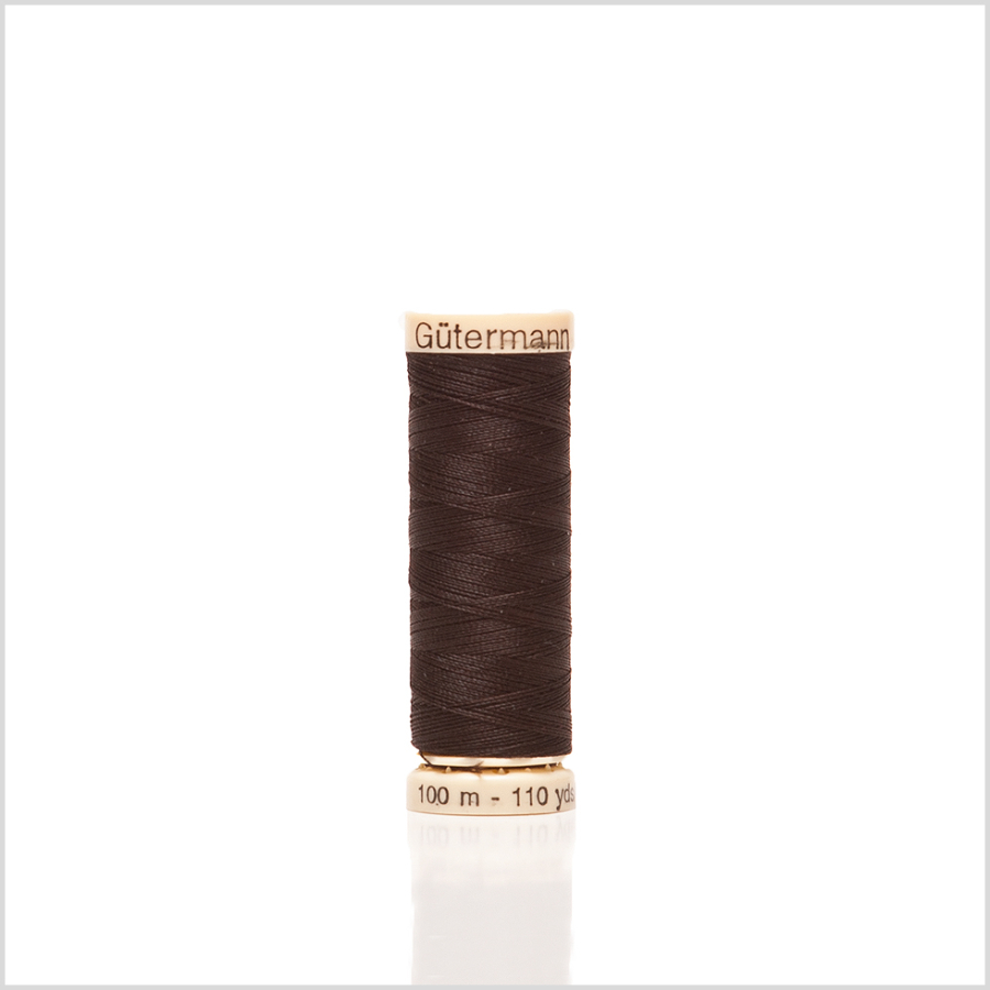 596 Dark Brown 100m Gutermann Sew All Thread | Mood Fabrics