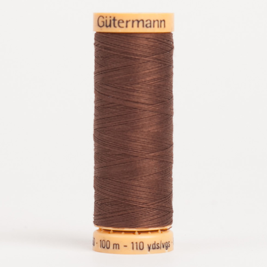 3060 Brown 100m Gutermann Cotton Thread | Mood Fabrics