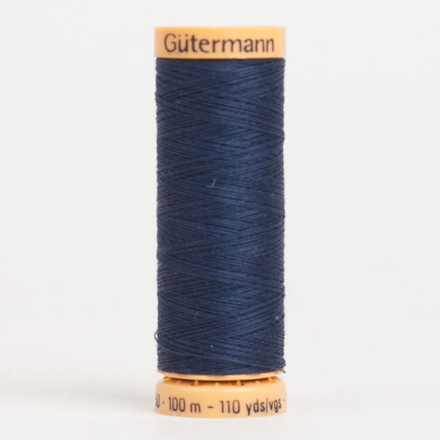 6250 English Navy 100m Gutermann Cotton Thread | Mood Fabrics