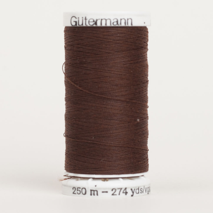 590 Chocolate 250m Gutermann Sew All Thread | Mood Fabrics