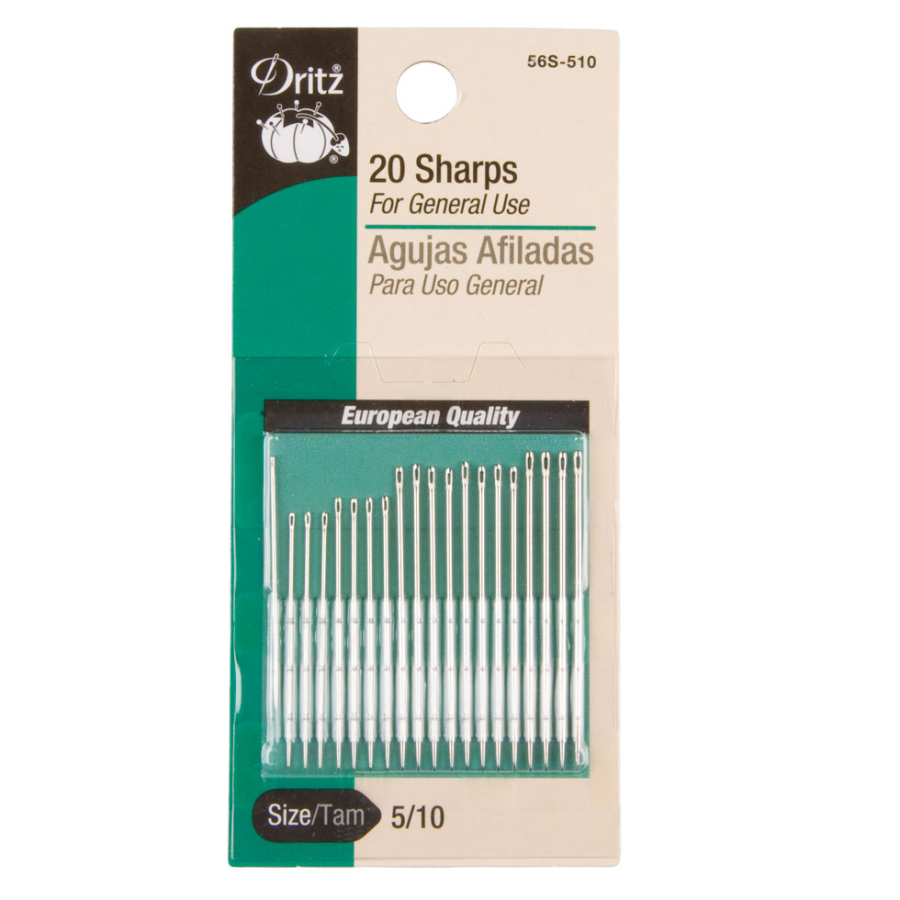 Dritz Size 5/10 Sharp Needles | Mood Fabrics