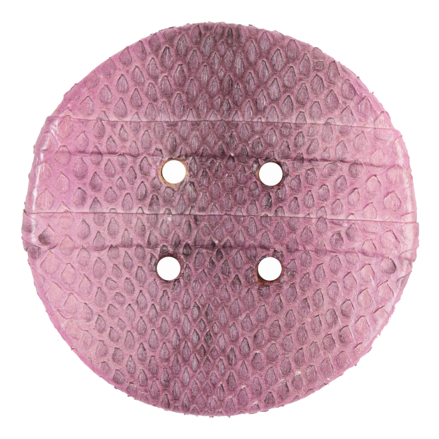 61mm Pink Snakeskin Covered Button | Mood Fabrics