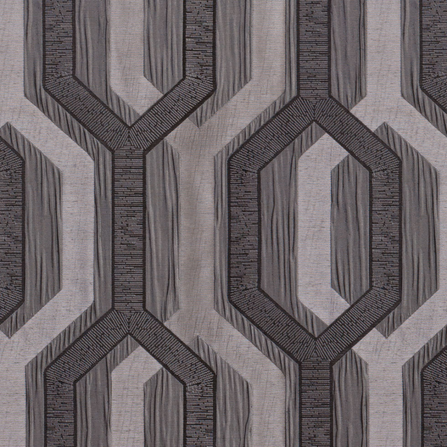 Gray Geometric Poly | Mood Fabrics