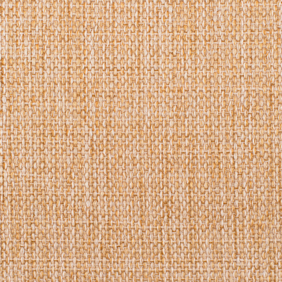 Honeyed Beige Solid Basketweave Poly | Mood Fabrics