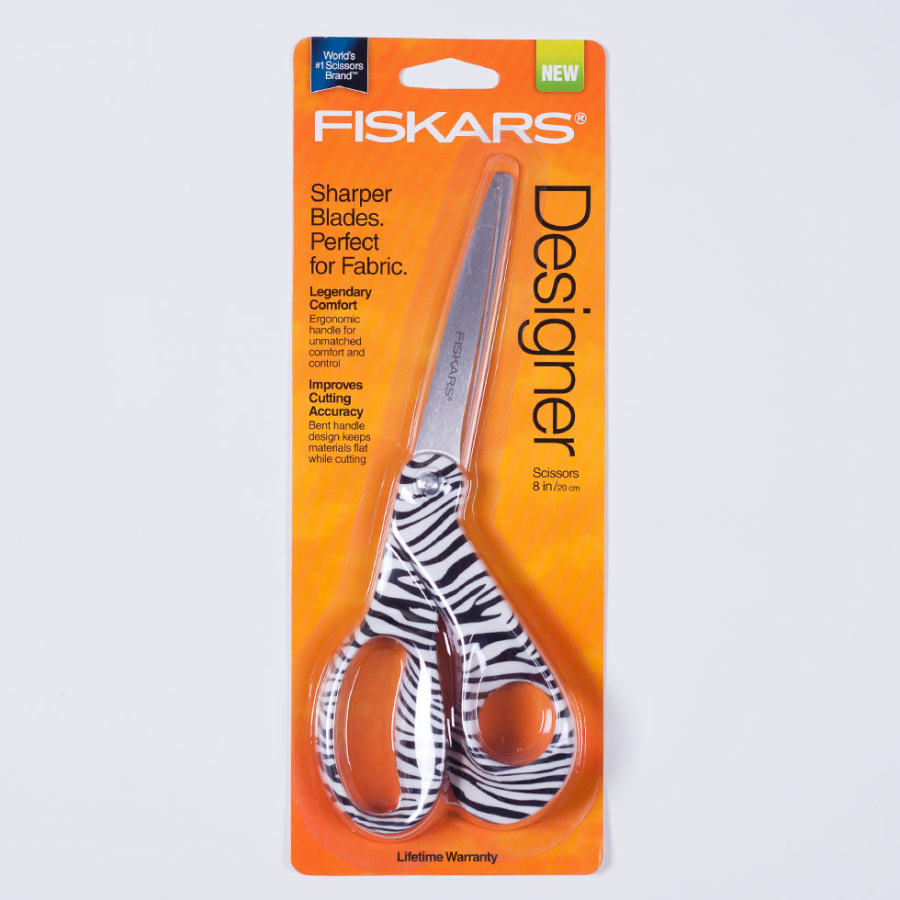Fiskars Zebra Handle Scissors | Mood Fabrics