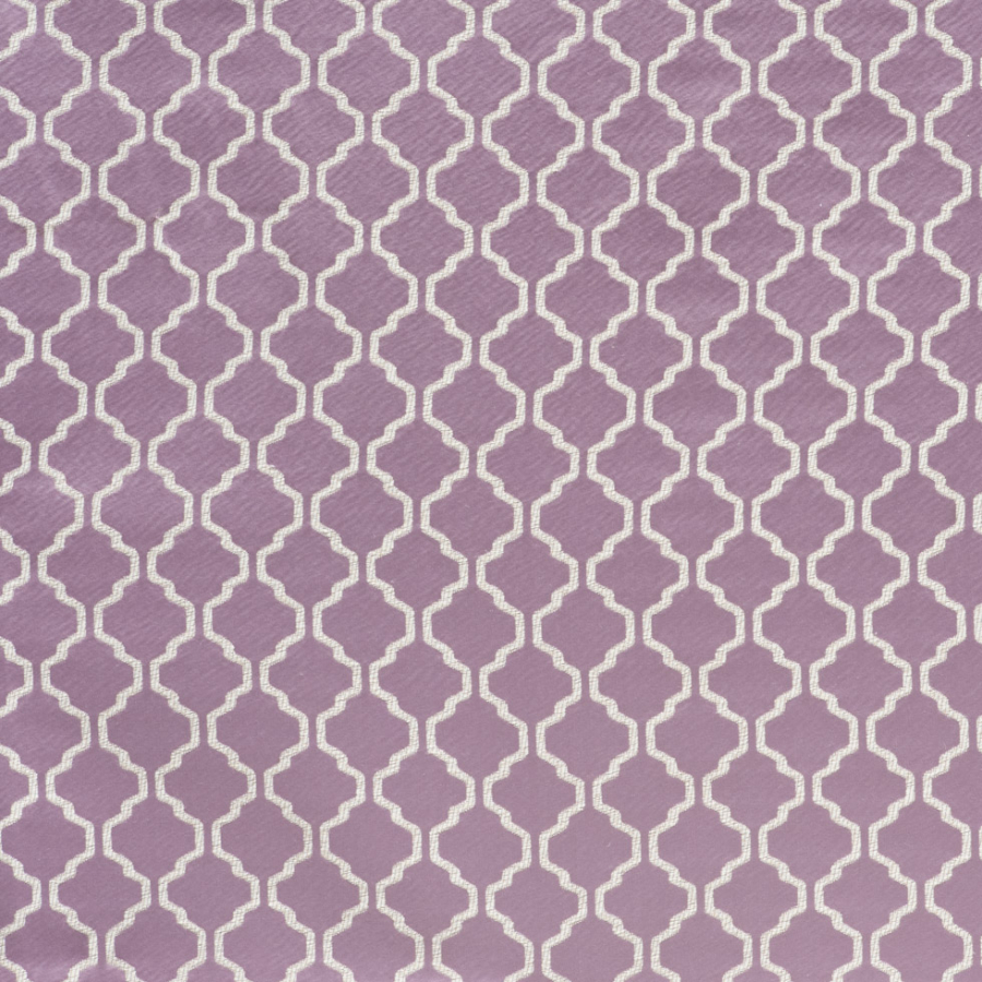 Heather Geometric Trellis Polyester | Mood Fabrics