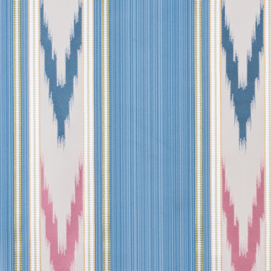 Jewel Ikat and Stripes Poly | Mood Fabrics
