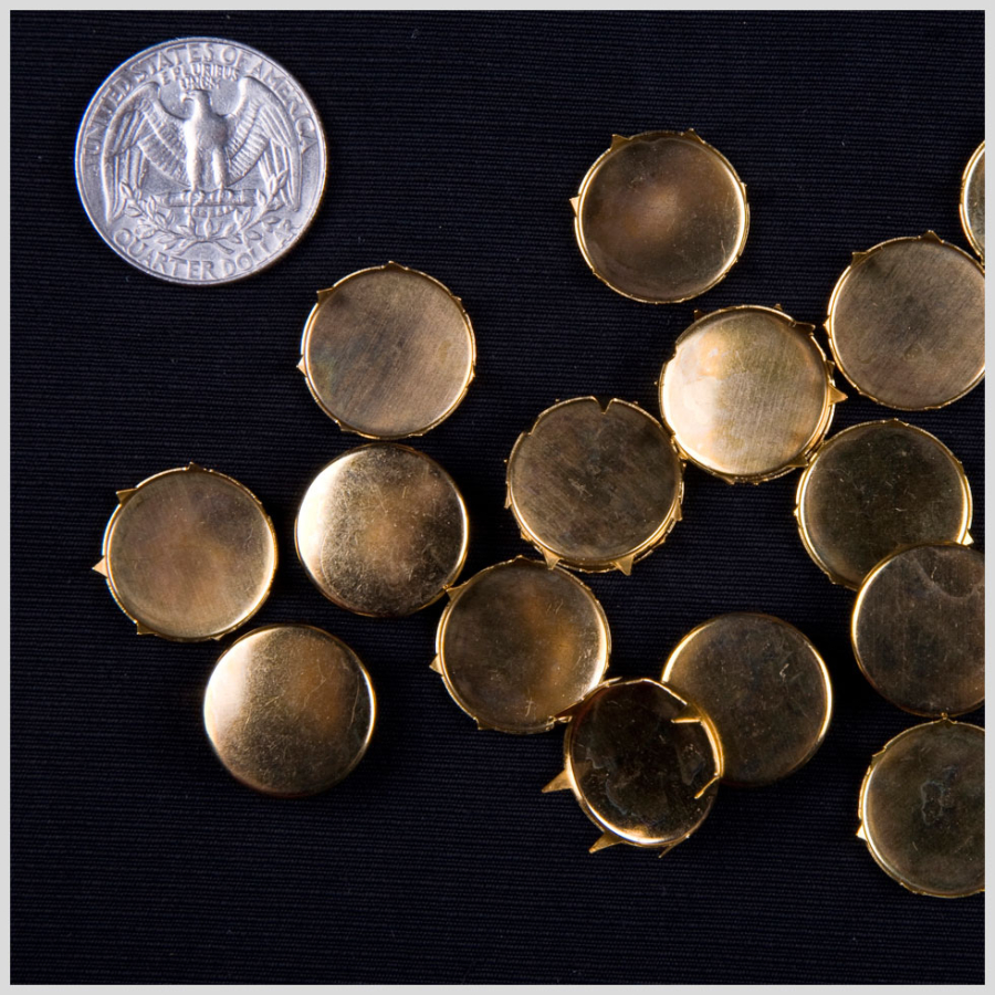 Gold Round Nailheads - 0.75 | Mood Fabrics