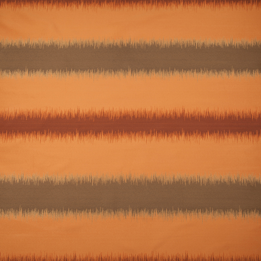 Orange and Taupe Double-Wide Poly Stripes | Mood Fabrics