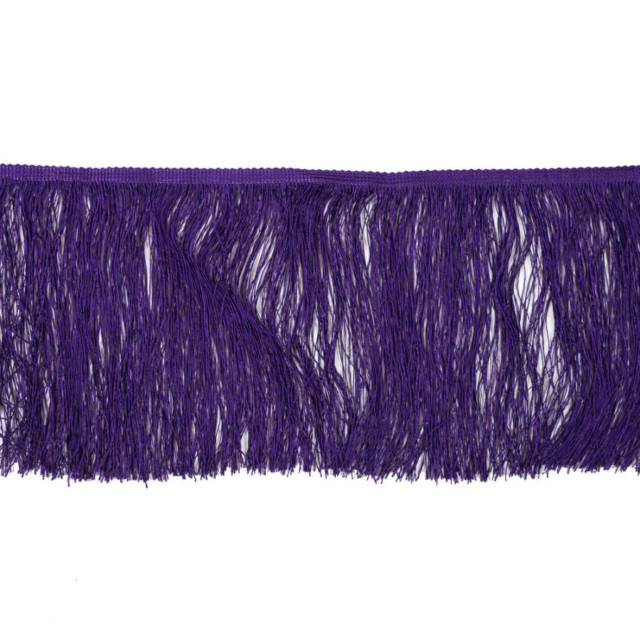 8 European Royal Purple Chainette Fringe Trim | Mood Fabrics