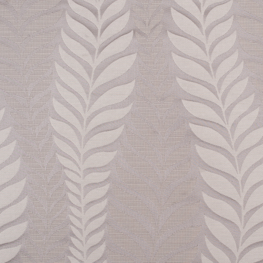 Silver Tone-on-Tone Leaves Satin Jacquard | Mood Fabrics