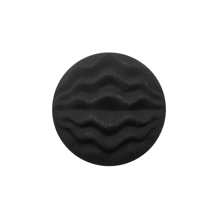 Italian Black Plastic Shank Back Button - 36L/23mm | Mood Fabrics
