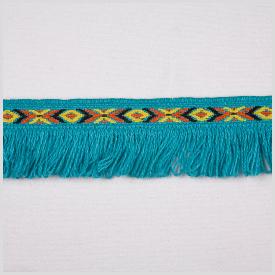 Aqua Indian Fringe | Mood Fabrics