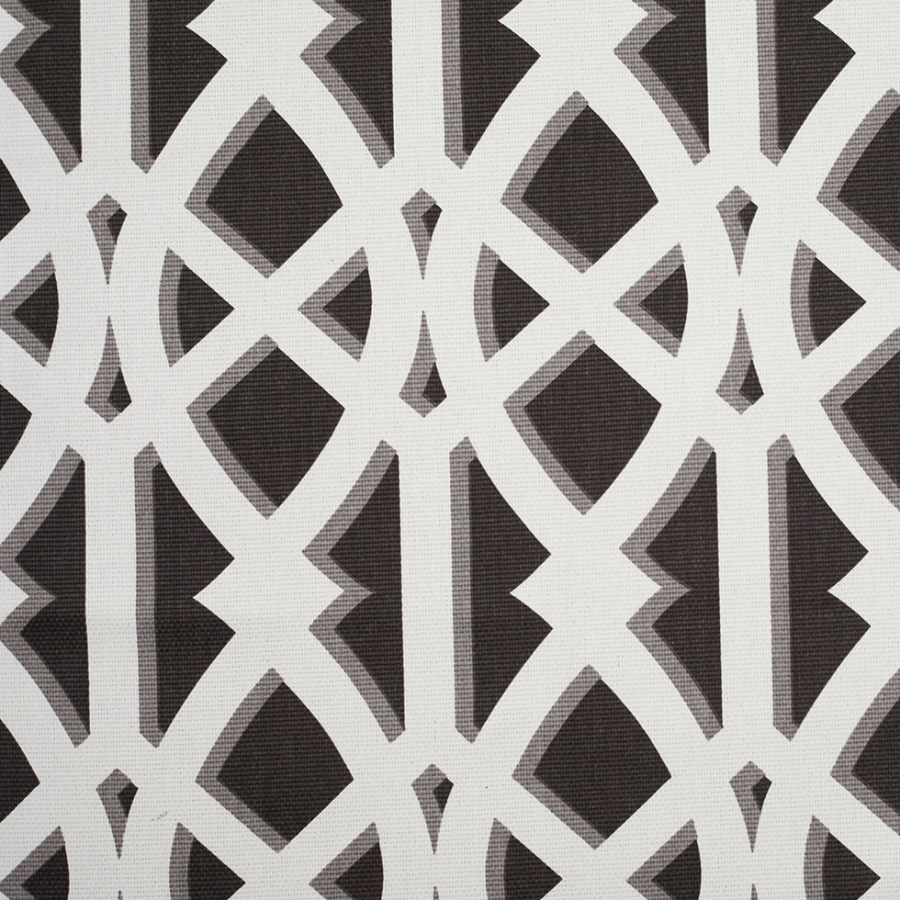 Black Geometric Heavyweight Cotton | Mood Fabrics