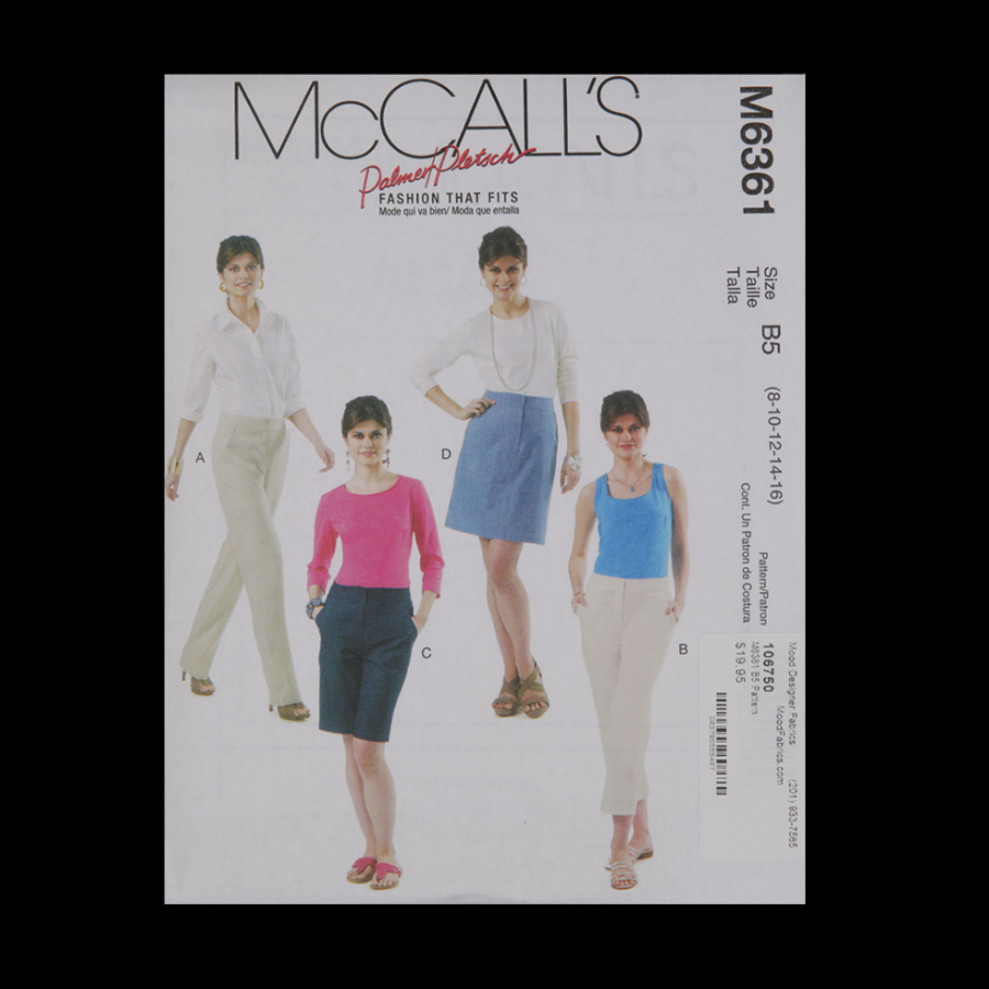 McCall's Bottom Pattern M6361 Size B5 | Mood Fabrics