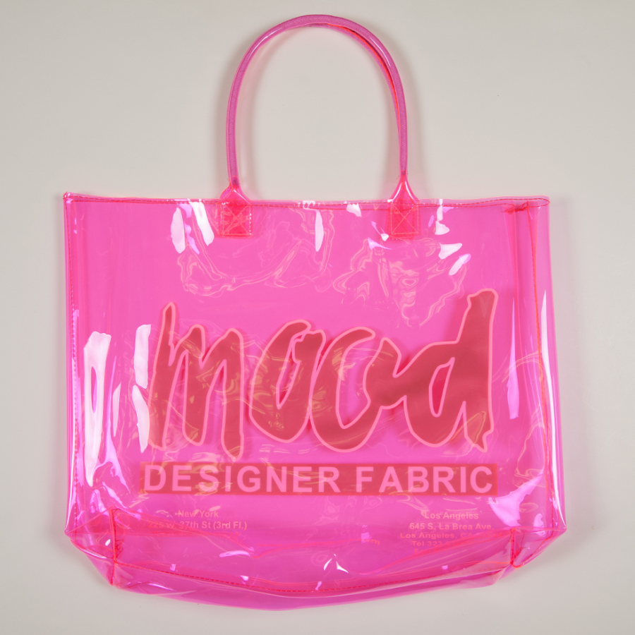 Pink Vinyl Beach Bag | Mood Fabrics
