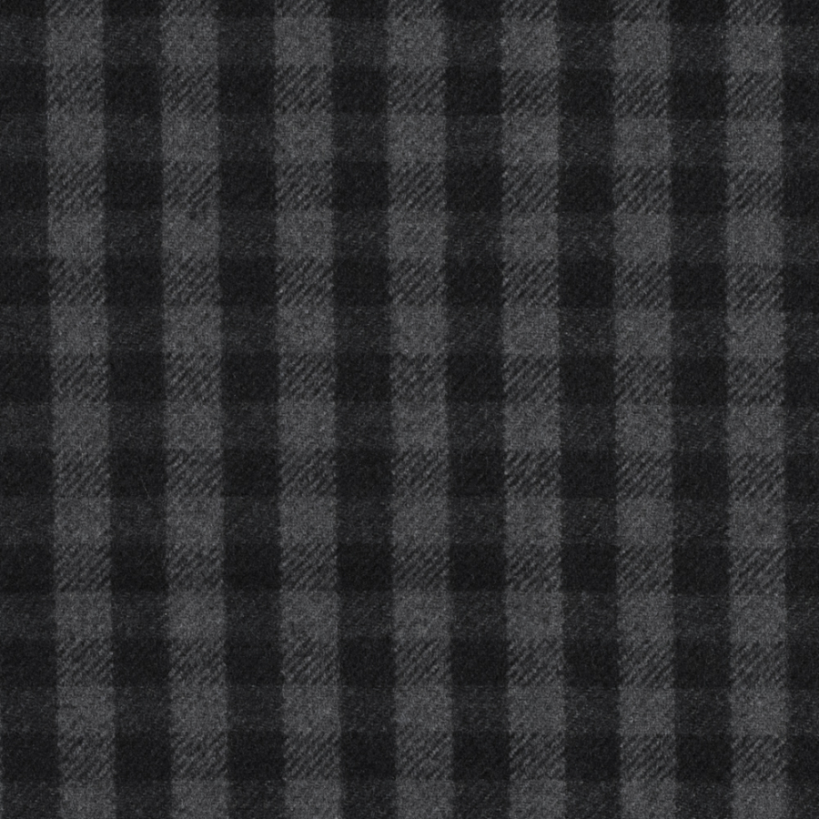 Charcoal Shepherd's Check Upholstery Twill | Mood Fabrics