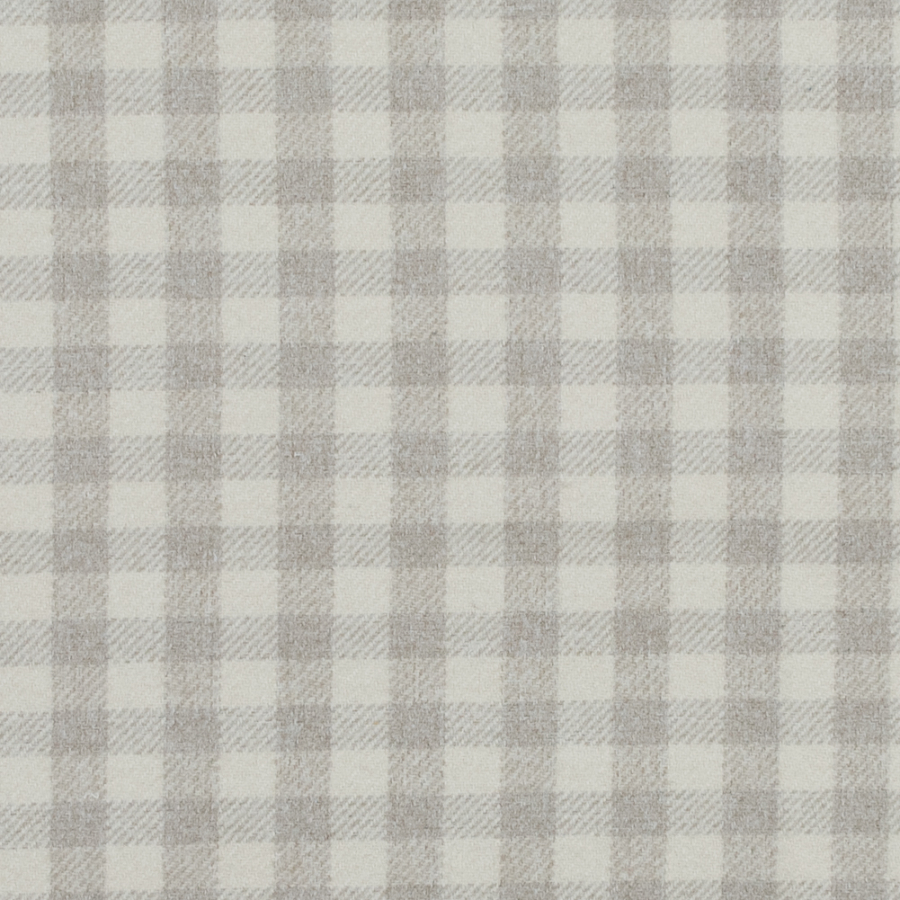Dove Shepherd's Check Upholstery Twill | Mood Fabrics