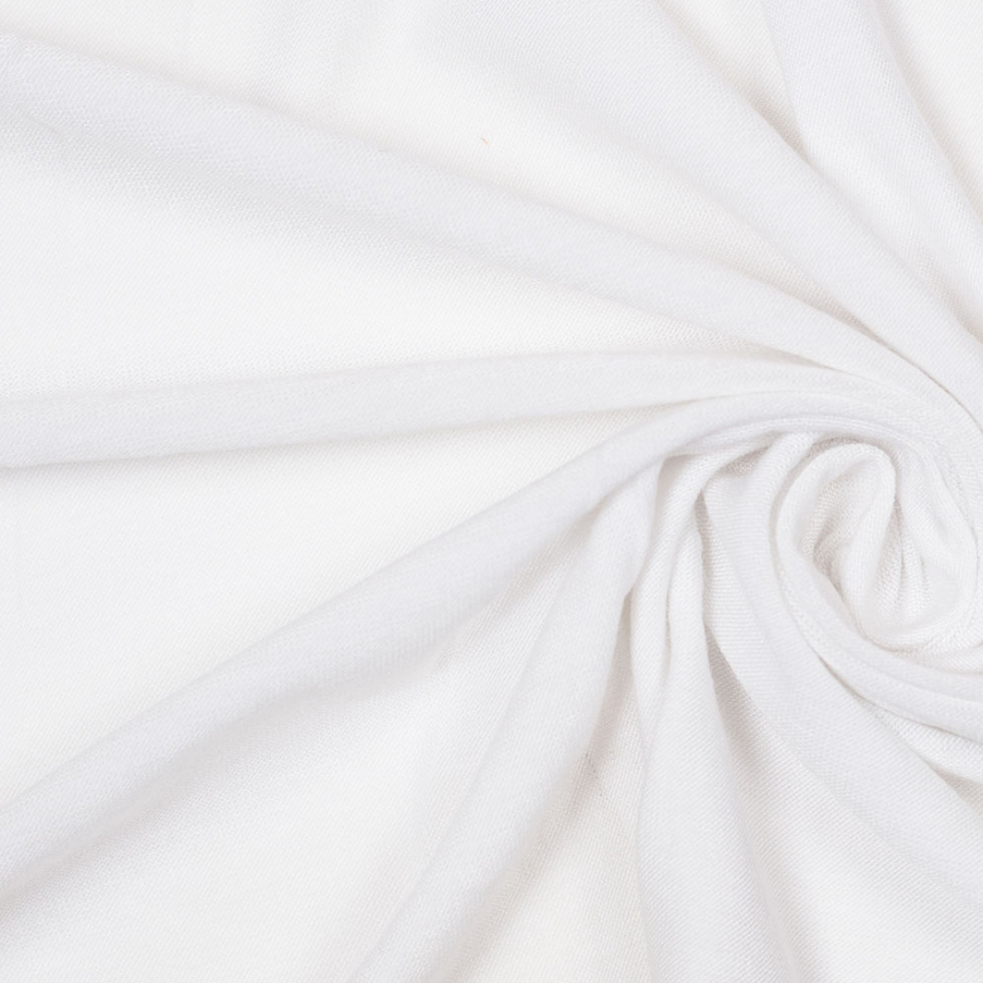 White Stretch Rayon Jersey | Mood Fabrics