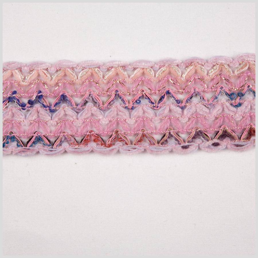Pink Mohair Braid | Mood Fabrics