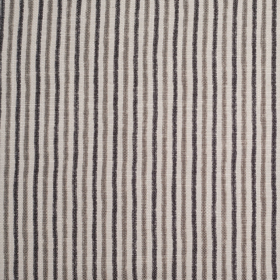 Spanish Gray Striped Poly/Cotton Canvas | Mood Fabrics