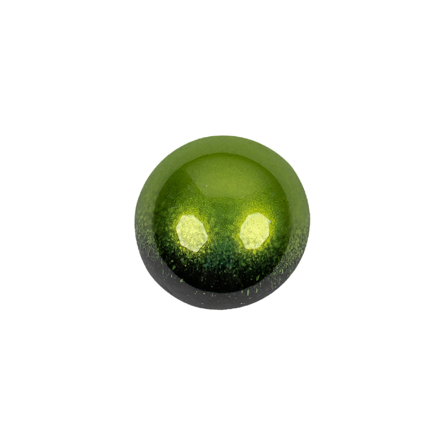 Metallic Green Button - 24L/15mm | Mood Fabrics