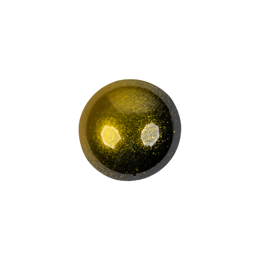 Metallic Yellow Button - 24L/15mm | Mood Fabrics