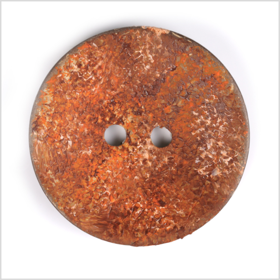Orange Coconut Button - 64L/42mm | Mood Fabrics