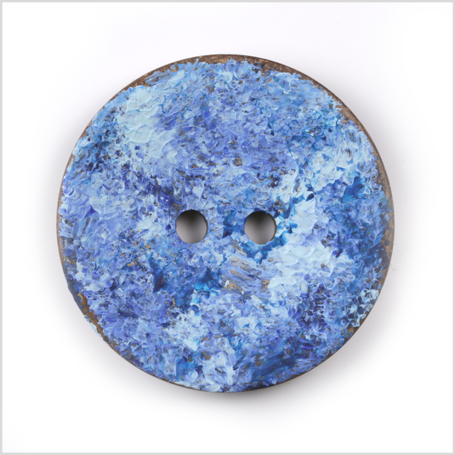 Blue Coconut Button - 36L/23mm | Mood Fabrics