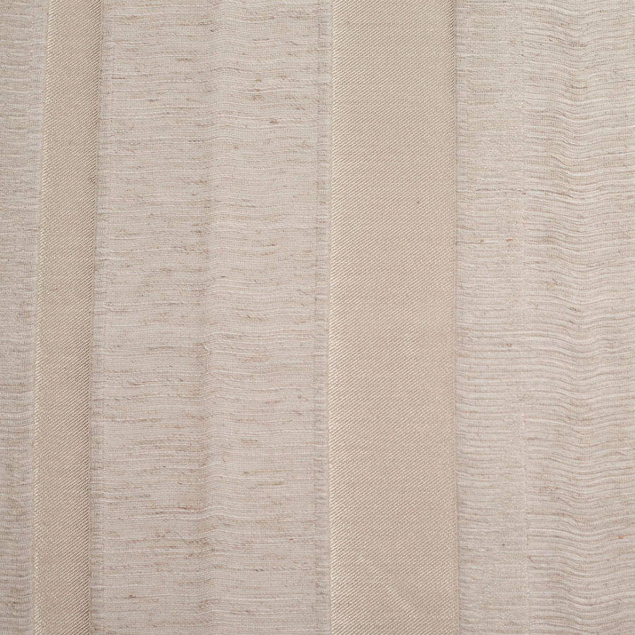 Turkish Gold/Linen Stiped Polyester Woven | Mood Fabrics