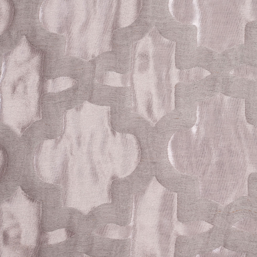 Turkish Metallic Pink Morocan Polyester Brocade | Mood Fabrics