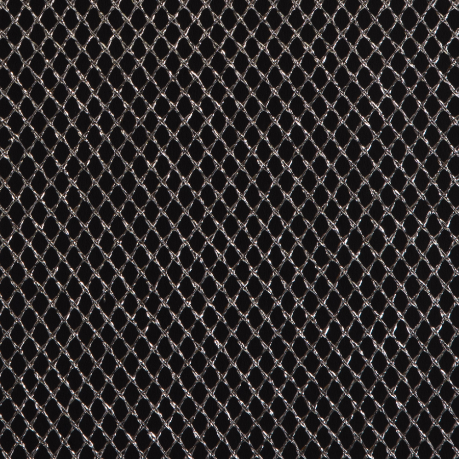 Metallic Silver Razzle Dazzle Netting | Mood Fabrics