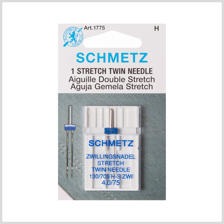 Schmetz Stretch Twin Needle Size 4.0/75 | Mood Fabrics