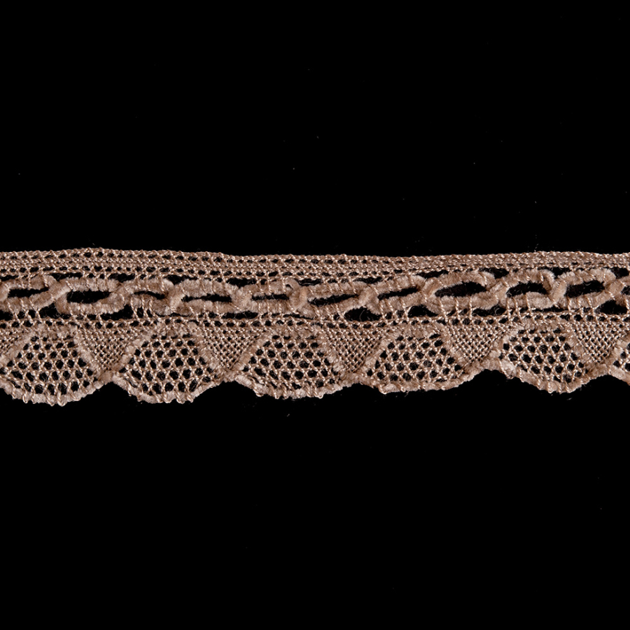 European Taupe Crochet Trim - 1.5 | Mood Fabrics