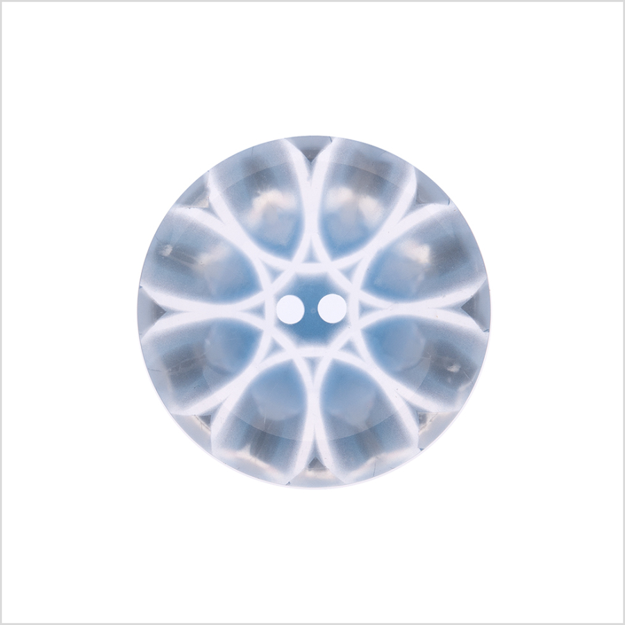 Italian Light Blue Semi-Clear Plastic Button - 36L/23mm | Mood Fabrics