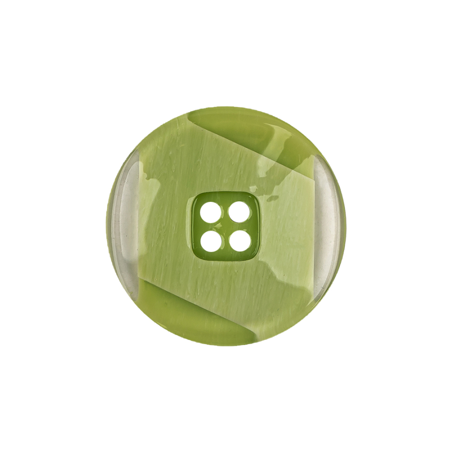 Italian Lime Green Semi-Clear Plastic Button - 36L/23mm | Mood Fabrics