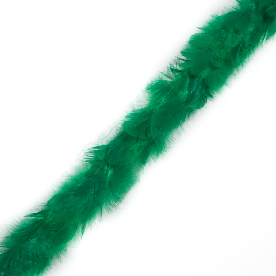 Green Hen Feather Trimming - 1 | Mood Fabrics