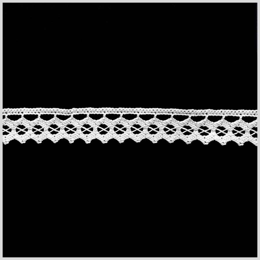 0.75 European White Crochet Trim | Mood Fabrics