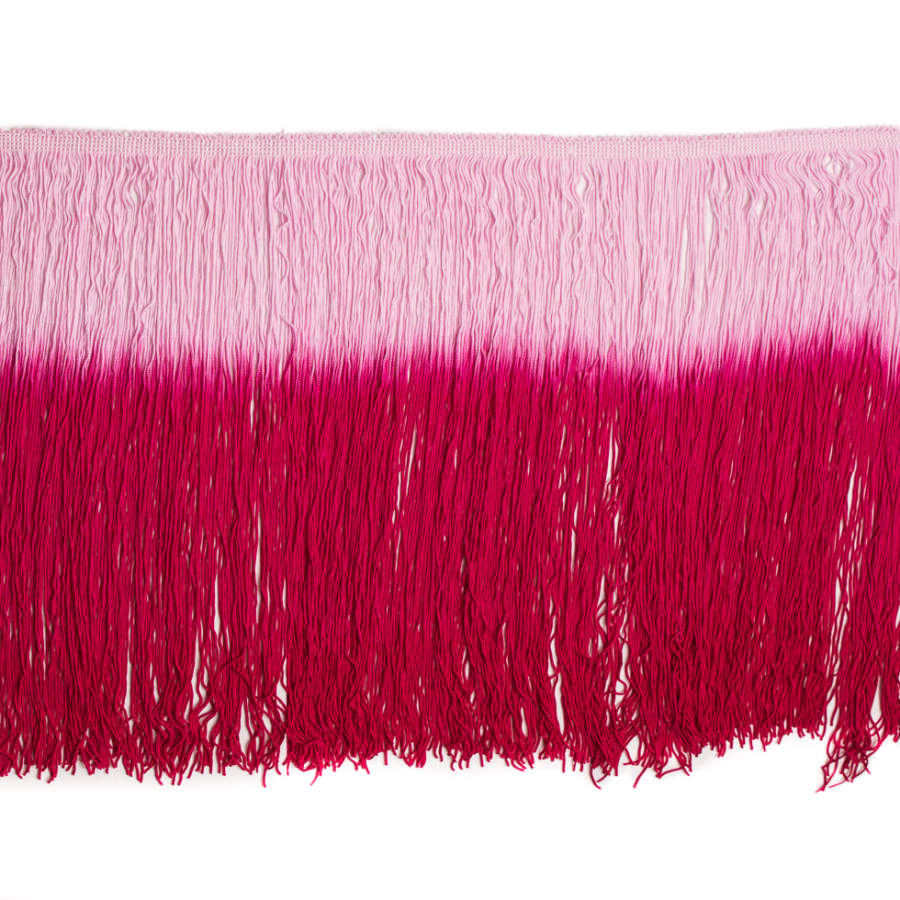 16 European Pink Ombre Fringe | Mood Fabrics
