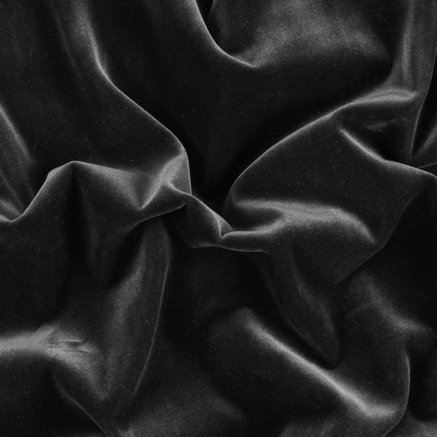 Dark Brown Stretch Polyester Velvet | Mood Fabrics