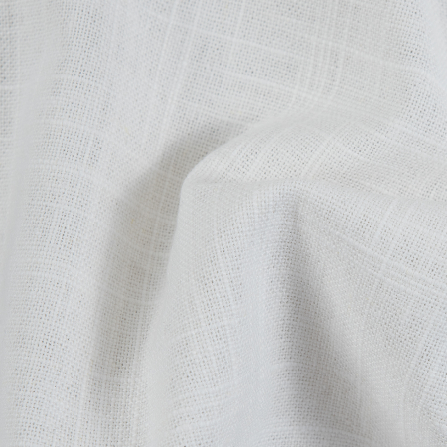 Snow White Medium-Weight Linen Blend | Mood Fabrics