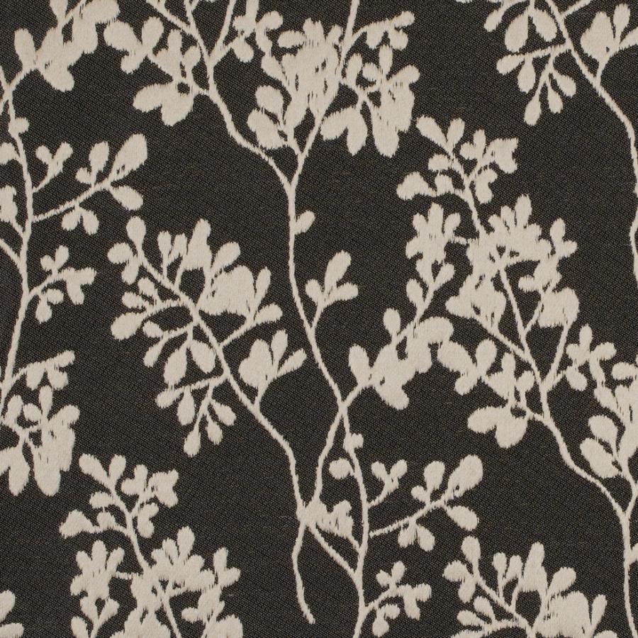 Ebony Floral Brocade/Jacquard | Mood Fabrics