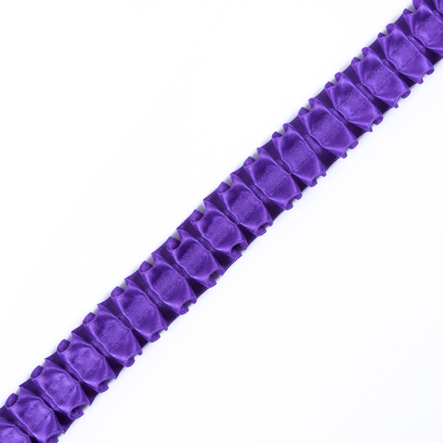 Italian Purple Box Pleated Trimming - 1 | Mood Fabrics
