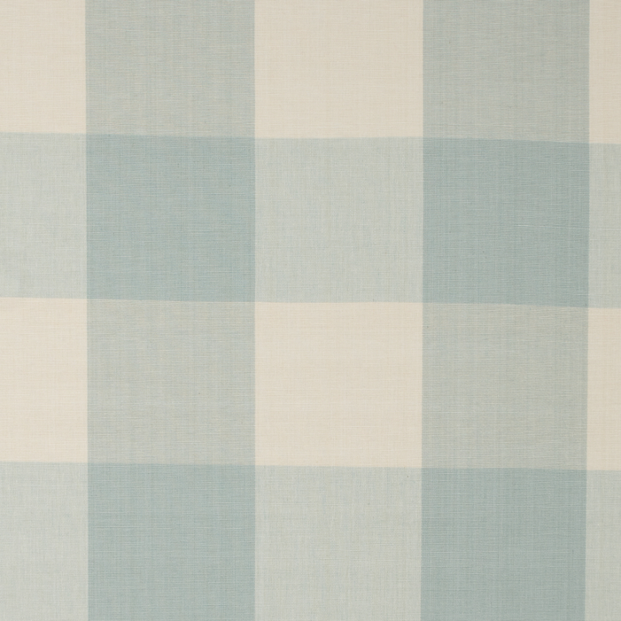 Spa Blue Buffalo Checked Cotton Woven | Mood Fabrics