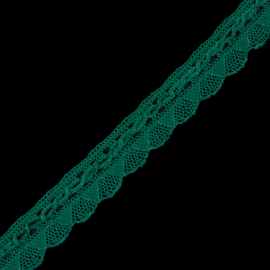Bright Green Crochet Chenille Trim - 1.5 | Mood Fabrics