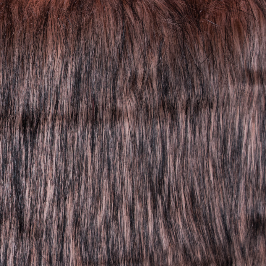 Pink and Black Long Haired Faux Fur | Mood Fabrics