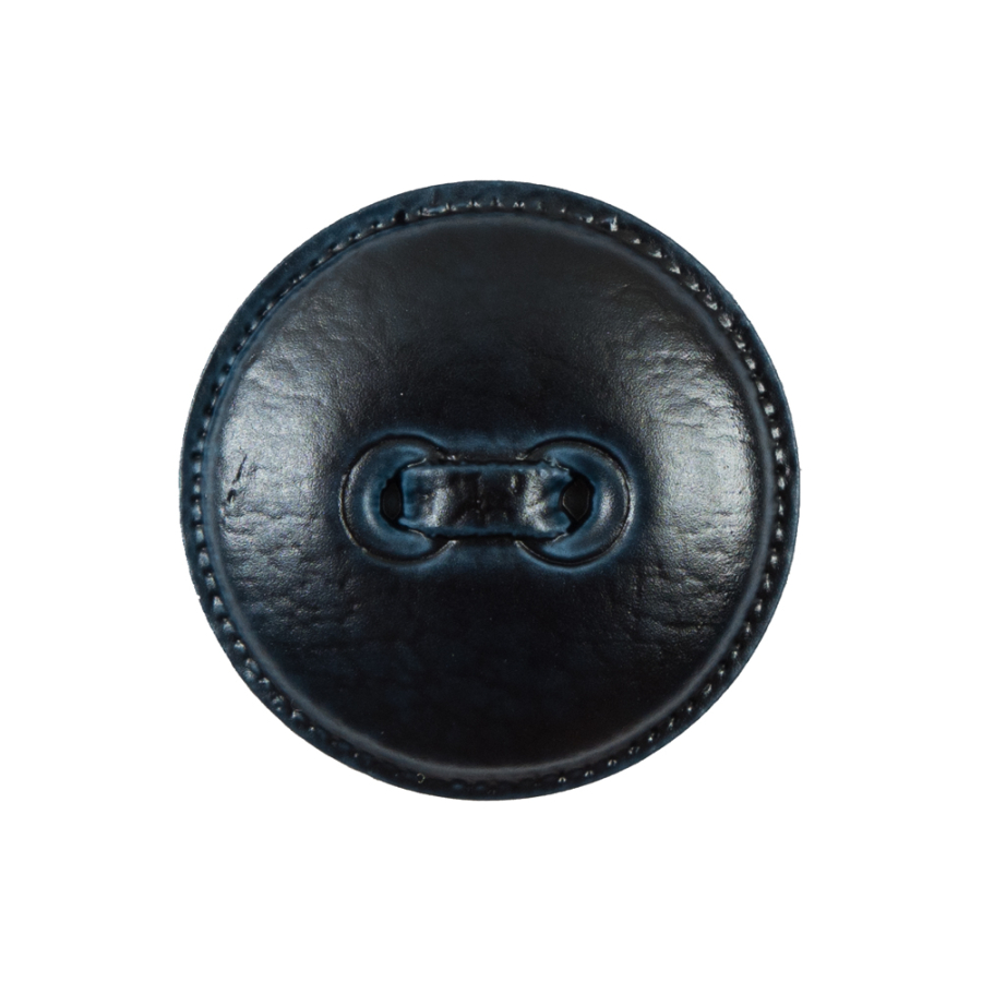 Italian Navy Faux Leather Plastic Button - 40L/25mm | Mood Fabrics